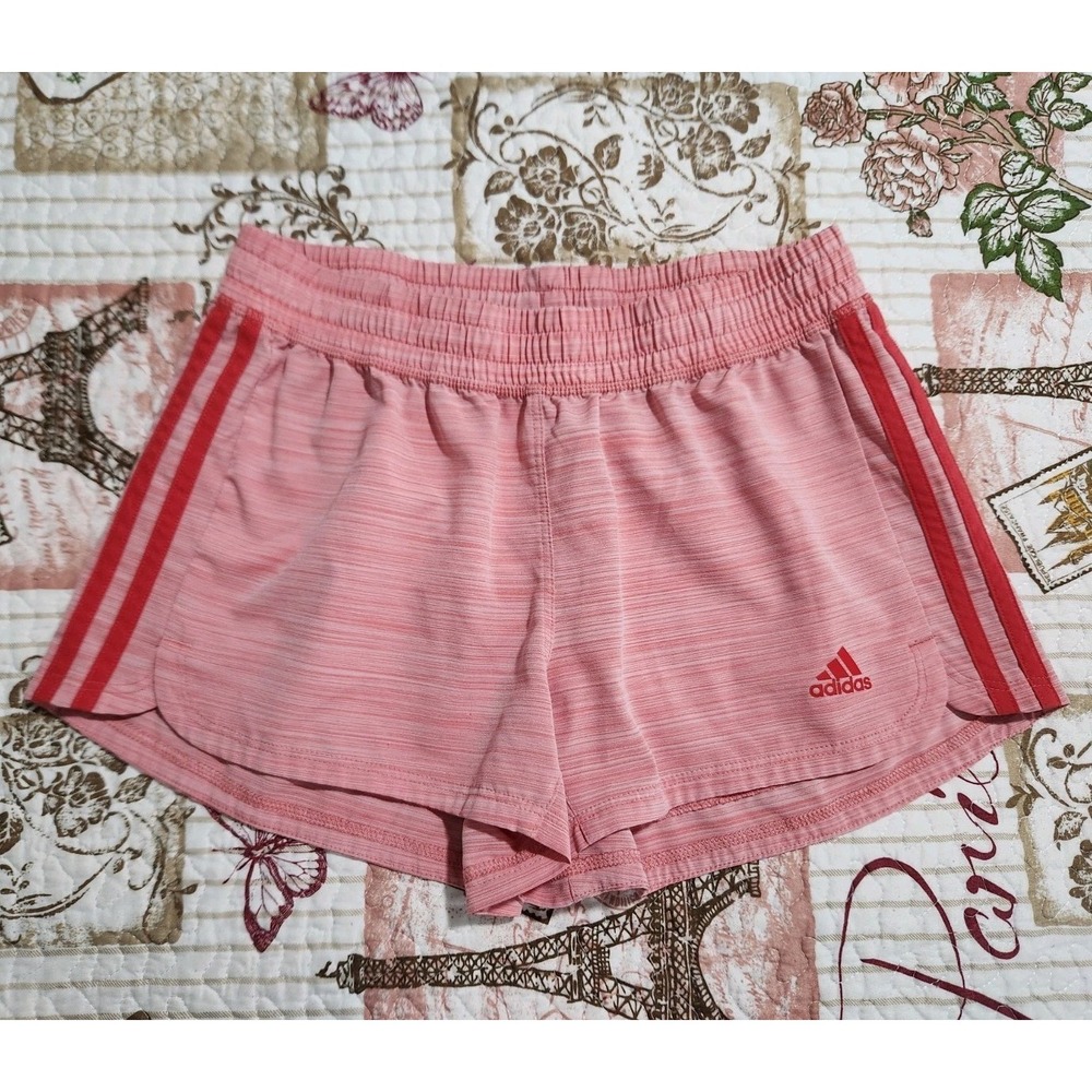 Adidas Shorts Womens Pink Trim Aeroready Running Athletic Workout Gym Size S